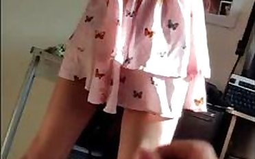 Spying on my step cousin, she realizes that I am recording her and she lets me attack her, we end up fucking (part 1)